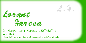 lorant harcsa business card